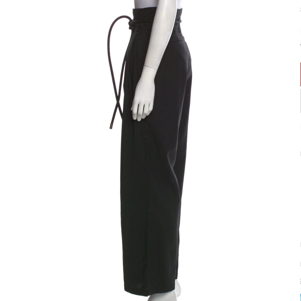 ZIMMERMANN Wide Leg Lace-Up Belted Pants – Black, XS | Designer Size 0 - Picture 2 of 3